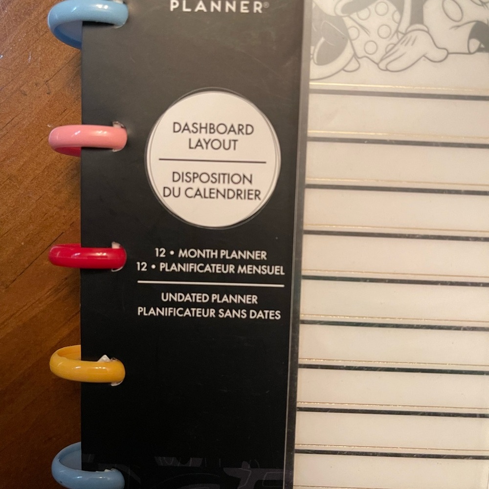 Disney Mini Happy Planner with Colorful Rings - Picture 2 of 3